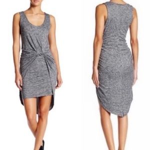 The Vanity Room Gray front twist dress